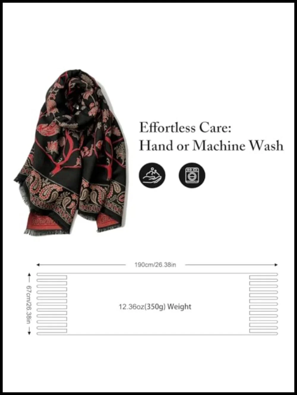 Reversible Paisley Pashmina Shawl Wrap Wedding Stole